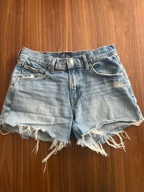 GAP Light Blue Frayed Denim Cutoff Shorts